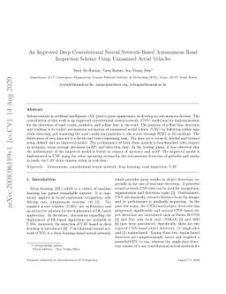 An Improved Deep Convolutional Neural Network-Based Autonomous Road
  Inspection Scheme Using Unmanned Aerial Vehicles