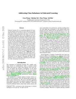 Addressing Class Imbalance in Federated Learning