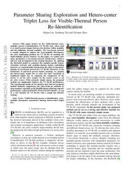 Parameter Sharing Exploration and Hetero-Center based Triplet Loss for
  Visible-Thermal Person Re-Identification