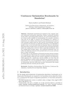 Continuous Optimization Benchmarks by Simulation