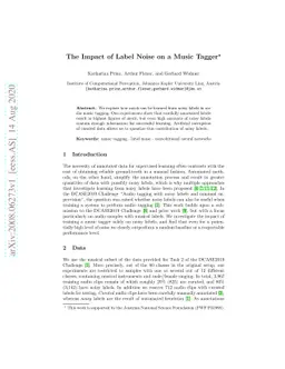 The Impact of Label Noise on a Music Tagger