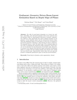 GeoLayout: Geometry Driven Room Layout Estimation Based on Depth Maps of
  Planes