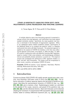 COVID-19 mortality analysis from soft-data multivariate curve regression
  and machine learning