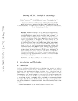 Survey of XAI in digital pathology