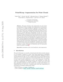 PointMixup: Augmentation for Point Clouds