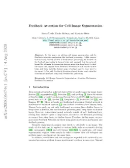 Feedback Attention for Cell Image Segmentation
