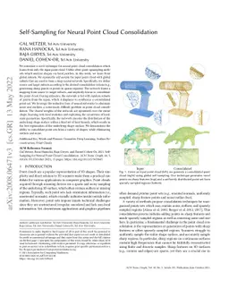 Self-Sampling for Neural Point Cloud Consolidation