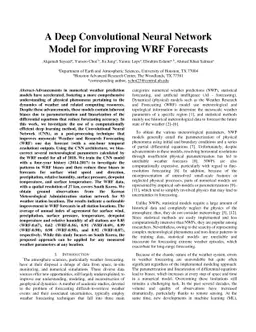 A Deep Convolutional Neural Network Model for improving WRF Forecasts