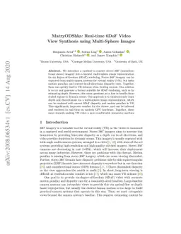 MatryODShka: Real-time 6DoF Video View Synthesis using Multi-Sphere
  Images