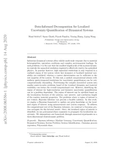Data-Informed Decomposition for Localized Uncertainty Quantification of
  Dynamical Systems