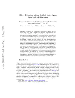 Object Detection with a Unified Label Space from Multiple Datasets