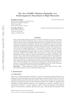 The art of BART: Minimax optimality over nonhomogeneous smoothness in
  high dimension