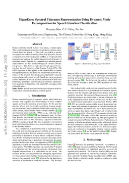 EigenEmo: Spectral Utterance Representation Using Dynamic Mode
  Decomposition for Speech Emotion Classification