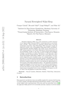 Natural Reweighted Wake-Sleep