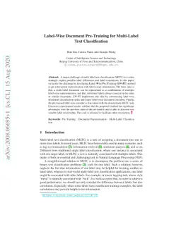 Label-Wise Document Pre-Training for Multi-Label Text Classification