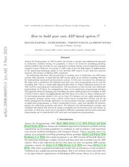 How to build your own ASP-based system?!