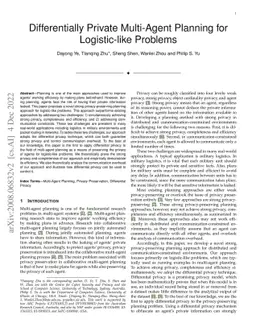 Differentially Private Multi-Agent Planning for Logistic-like Problems