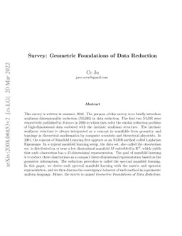 Survey: Geometric Foundations of Data Reduction