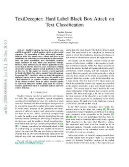 TextDecepter: Hard Label Black Box Attack on Text Classifiers