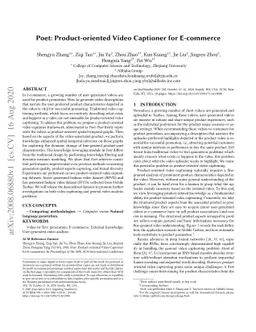 Poet: Product-oriented Video Captioner for E-commerce