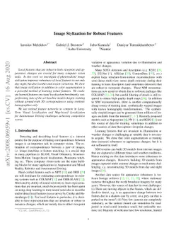 Image Stylization for Robust Features