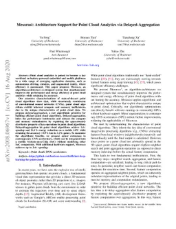 Mesorasi: Architecture Support for Point Cloud Analytics via
  Delayed-Aggregation