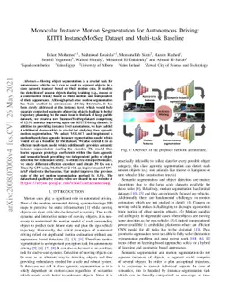 Monocular Instance Motion Segmentation for Autonomous Driving: KITTI
  InstanceMotSeg Dataset and Multi-task Baseline