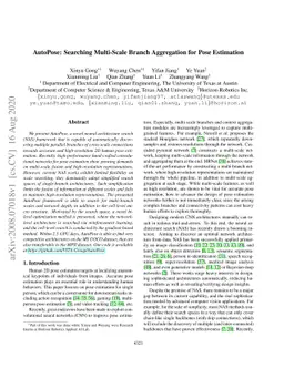 AutoPose: Searching Multi-Scale Branch Aggregation for Pose Estimation