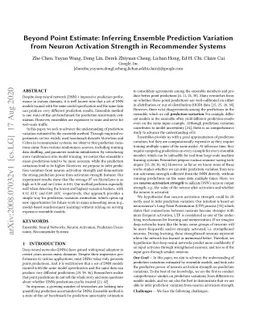 Beyond Point Estimate: Inferring Ensemble Prediction Variation from
  Neuron Activation Strength in Recommender Systems