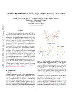 Oriented Object Detection in Aerial Images with Box Boundary-Aware
  Vectors
