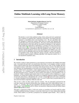 Online Multitask Learning with Long-Term Memory