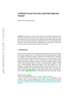 Artificial Neural Networks and Fault Injection Attacks