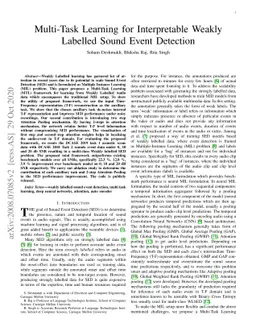 Multi-Task Learning for Interpretable Weakly Labelled Sound Event
  Detection