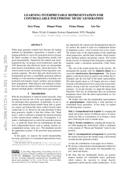 Learning Interpretable Representation for Controllable Polyphonic Music
  Generation