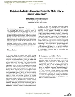 Distributed Adaptive Formation Control for Multi-UAV to Enable
  Connectivity