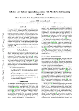 Efficient Low-Latency Speech Enhancement with Mobile Audio Streaming
  Networks