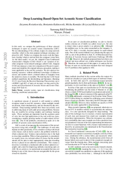 Deep Learning Based Open Set Acoustic Scene Classification