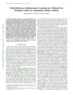 Model-Reference Reinforcement Learning for Collision-Free Tracking
  Control of Autonomous Surface Vehicles