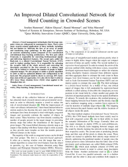 An Improved Dilated Convolutional Network for Herd Counting in Crowded
  Scenes