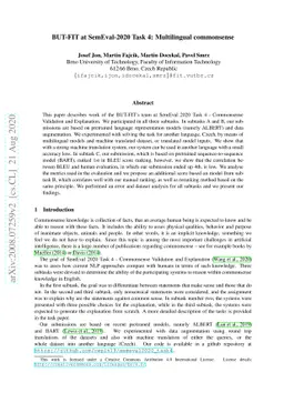 BUT-FIT at SemEval-2020 Task 4: Multilingual commonsense