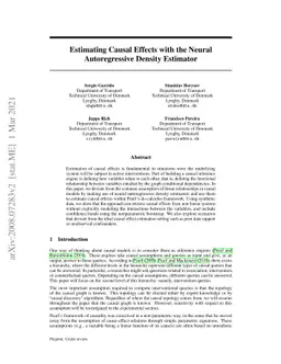 Estimating Causal Effects with the Neural Autoregressive Density
  Estimator