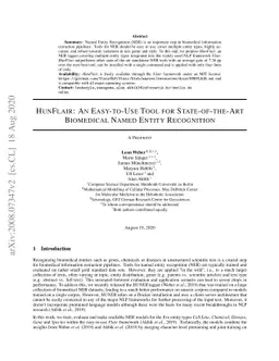 HunFlair: An Easy-to-Use Tool for State-of-the-Art Biomedical Named
  Entity Recognition