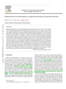 Skeleton-based Action Recognition via Spatial and Temporal Transformer
  Networks