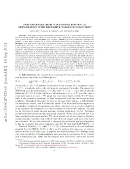 Fast decentralized non-convex finite-sum optimization with recursive
  variance reduction