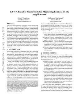 LiFT: A Scalable Framework for Measuring Fairness in ML Applications