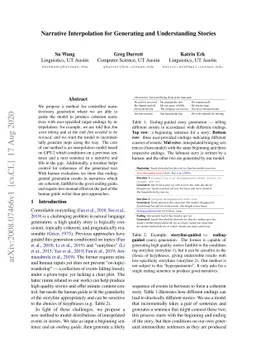 Narrative Interpolation for Generating and Understanding Stories