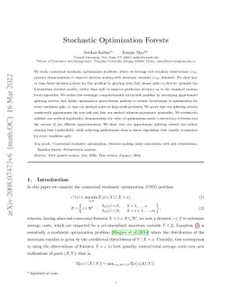 Stochastic Optimization Forests