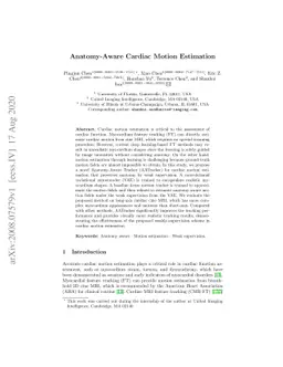 Anatomy-Aware Cardiac Motion Estimation