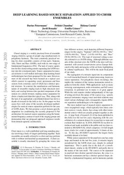 Deep Learning Based Source Separation Applied To Choir Ensembles