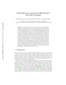 A Deep Dive into Adversarial Robustness in Zero-Shot Learning